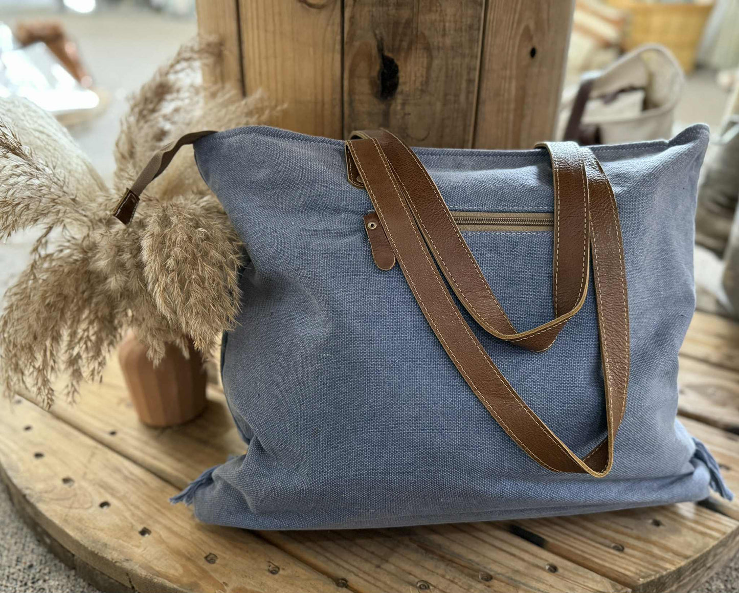 S-8180 Ember Reflections embroidered tote bag