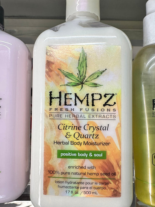 HEMPZ citrine crystal and quartz with light shimmer
