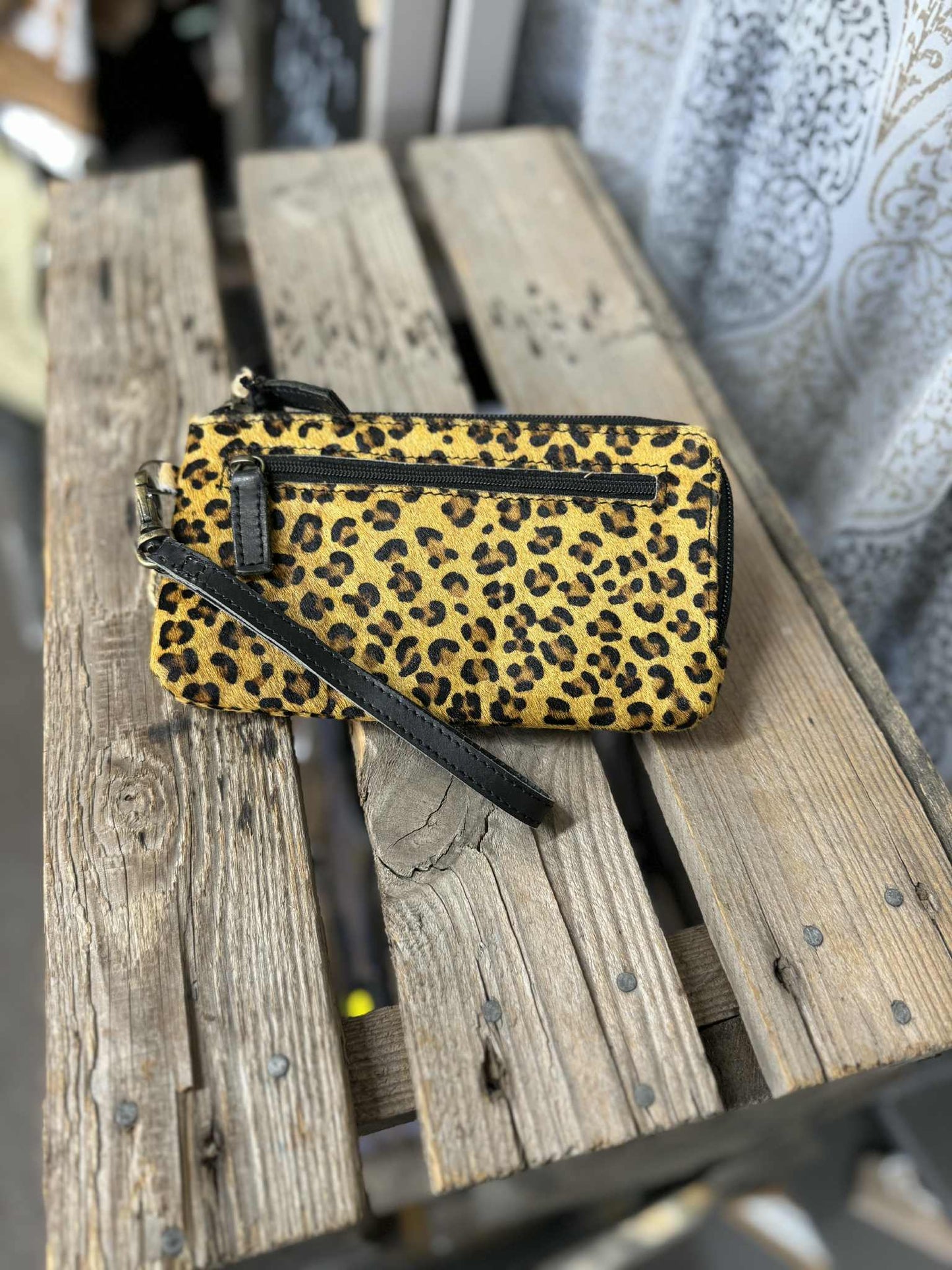 Myra wild dream leather and hairon wallet-  S-2697