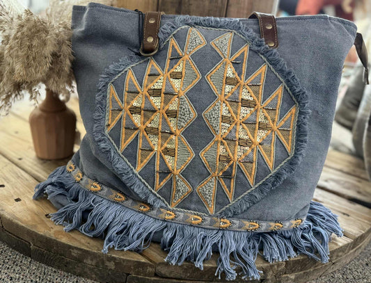 S-8180 Ember Reflections embroidered tote bag
